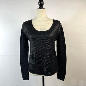 7 For All Mankind Black Knit Crewneck
Long Sleeve Sweater XS